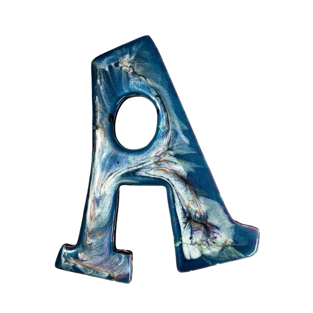 Hobby Lobby Wall Decor Letter A 8in Blue Galaxy Resin Art Monogram Initial